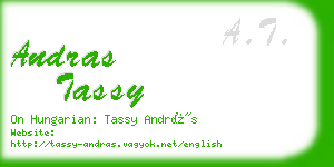andras tassy business card